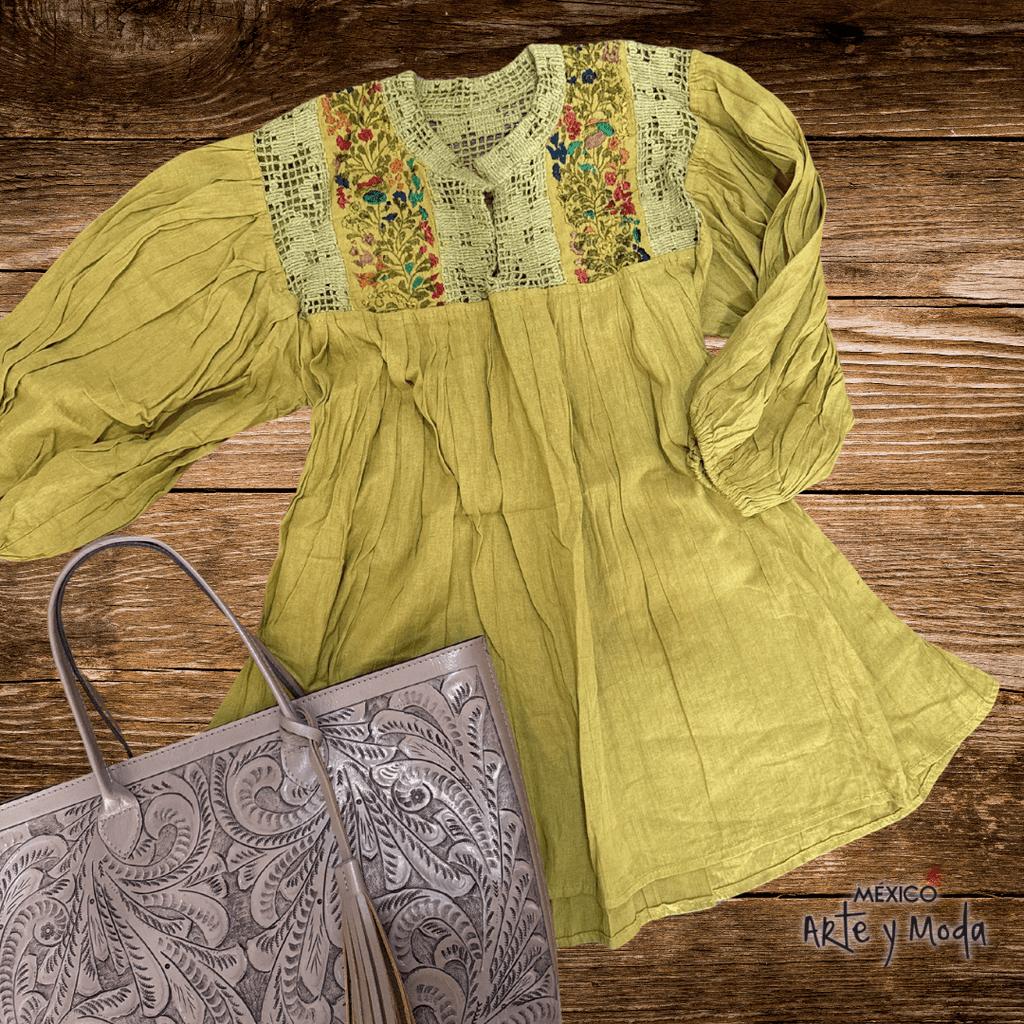 Blusa Española Color - MÉXICO ARTE Y MODA - Blusa Bordada