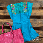 Blusa Española Sin Manga - MÉXICO ARTE Y MODA - Blusa Bordada