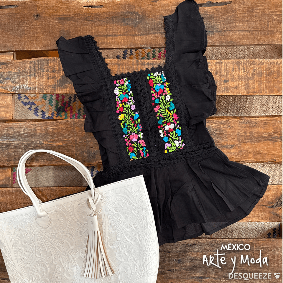 Blusa Española Volantes - MÉXICO ARTE Y MODA - Blusa Bordada