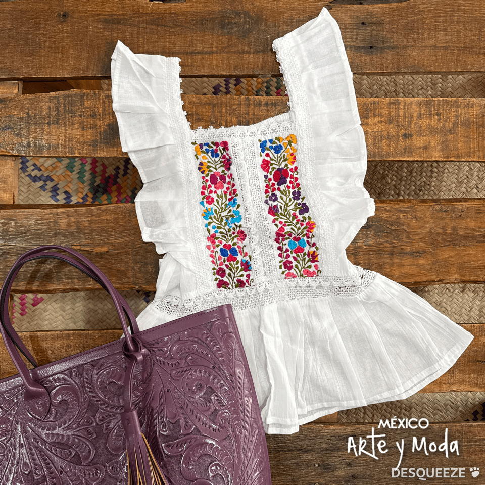 Blusa Española Volantes - MÉXICO ARTE Y MODA - Blusa Bordada