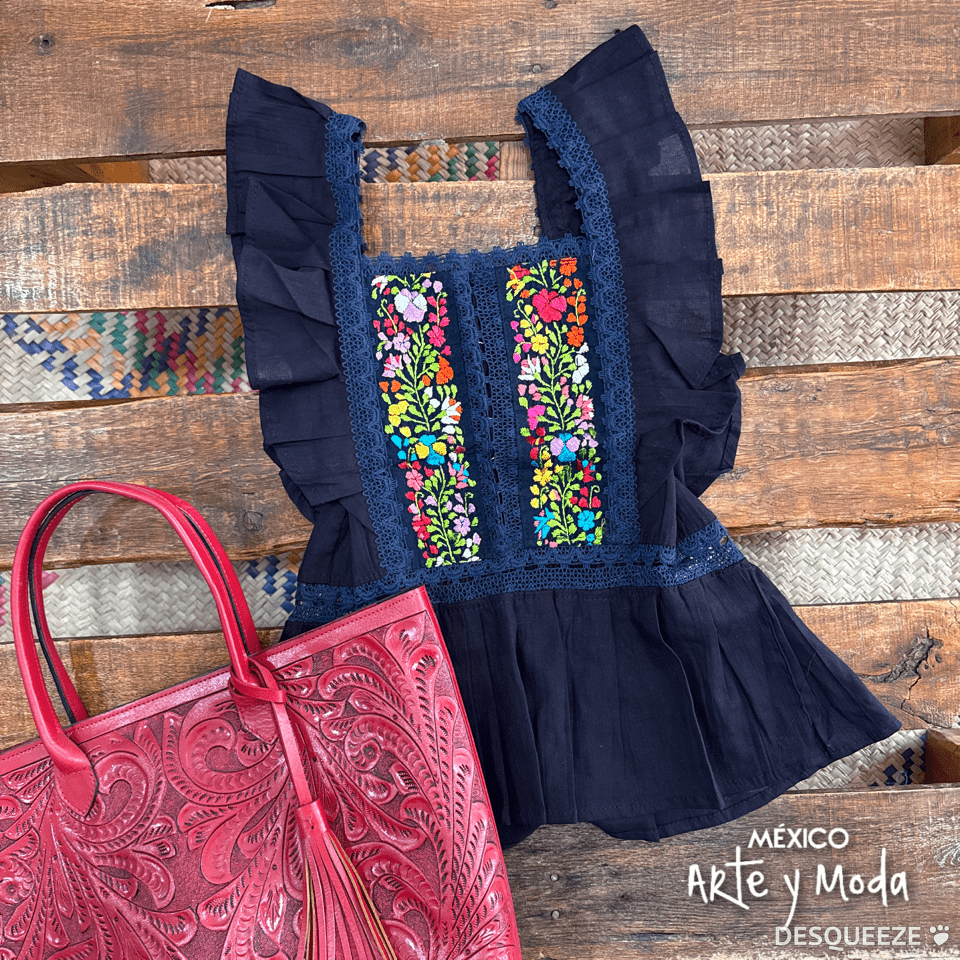Blusa Española Volantes - MÉXICO ARTE Y MODA - Blusa Bordada