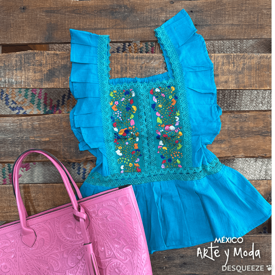 Blusa Española Volantes - MÉXICO ARTE Y MODA - Blusa Bordada