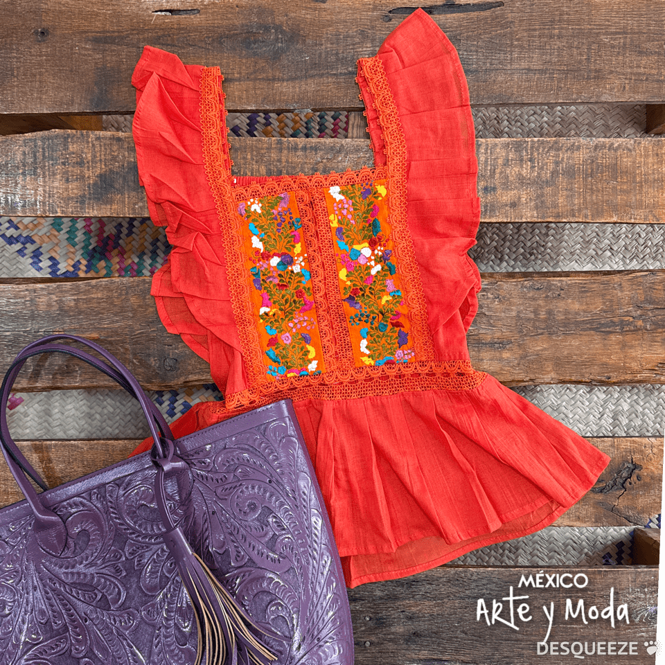 Blusa Española Volantes - MÉXICO ARTE Y MODA - Blusa Bordada