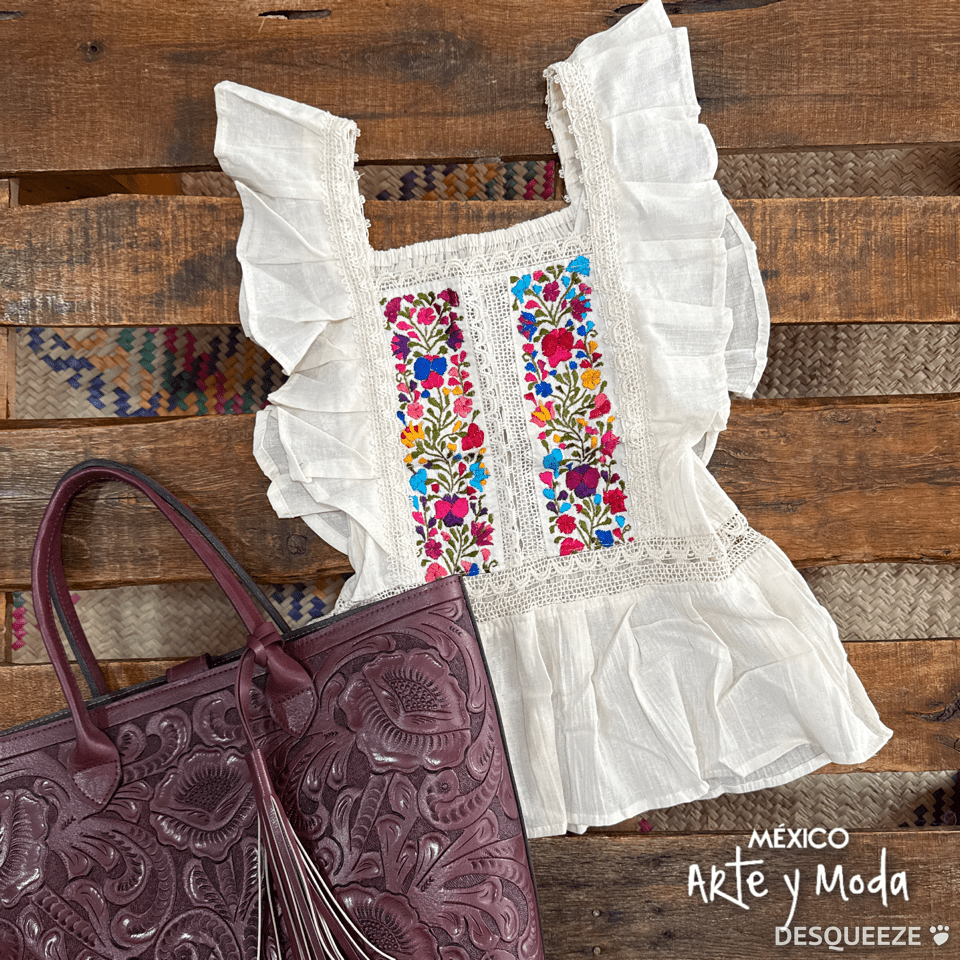 Blusa Española Volantes - MÉXICO ARTE Y MODA - Blusa Bordada