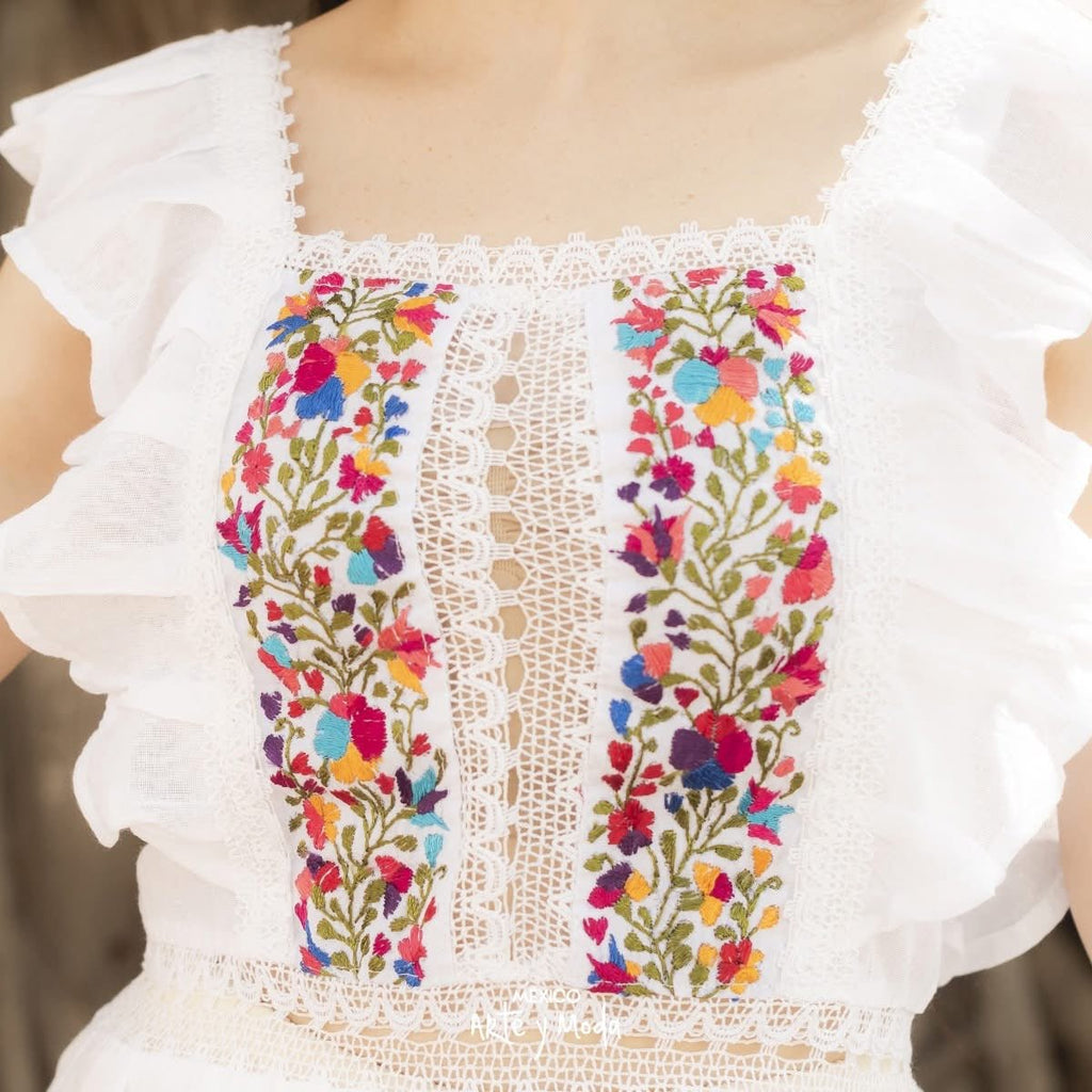Blusa Española Volantes - MÉXICO ARTE Y MODA - Blusa Bordada