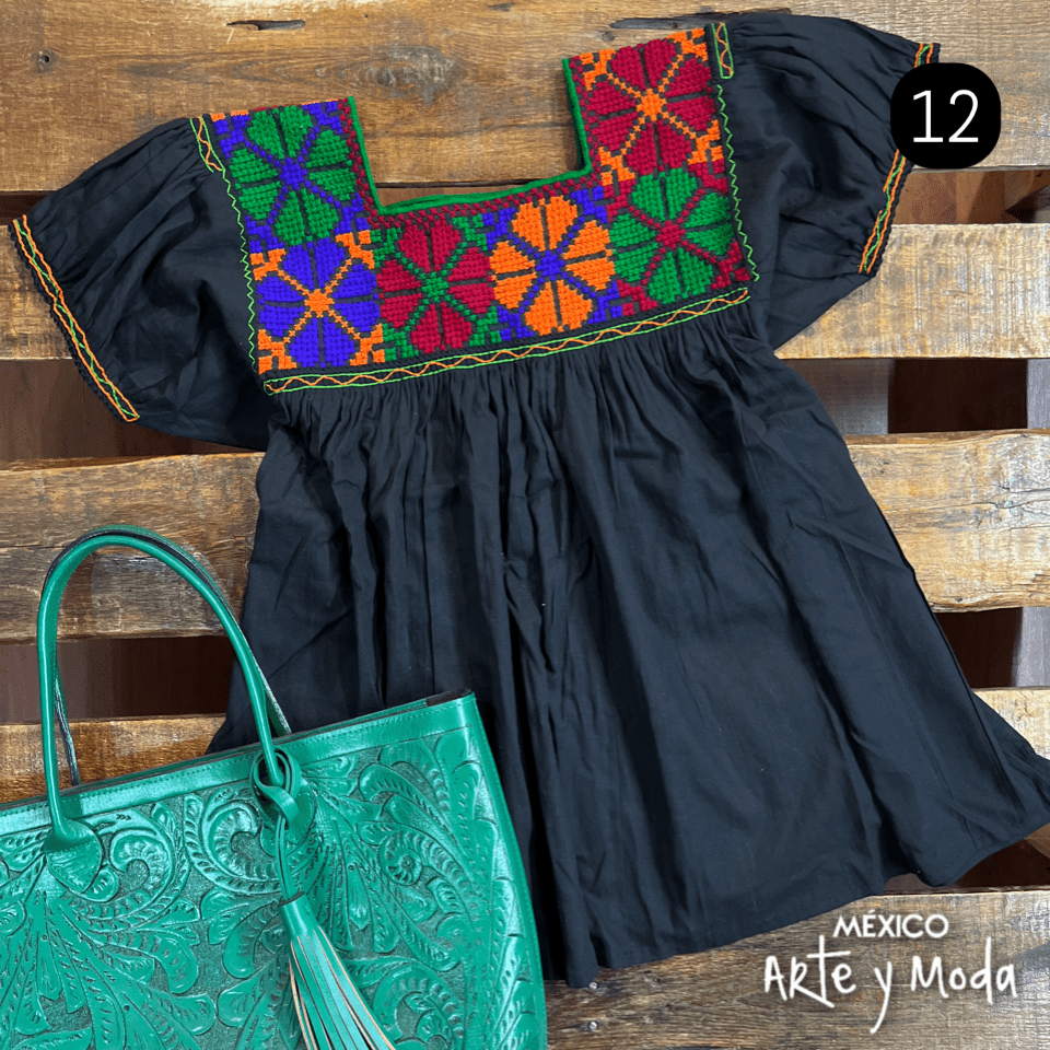Blusa Estrella Abullonada - MÉXICO ARTE Y MODA - Blusa Bordada