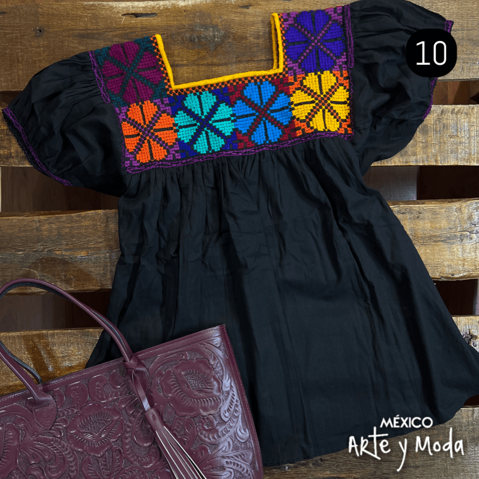 Blusa Estrella Abullonada - MÉXICO ARTE Y MODA - Blusa Bordada