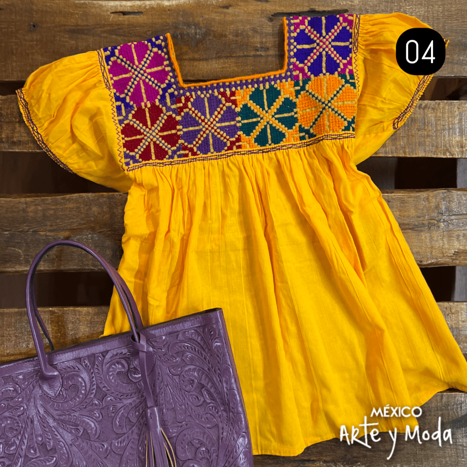 Blusa Estrella Abullonada - MÉXICO ARTE Y MODA - Blusa Bordada