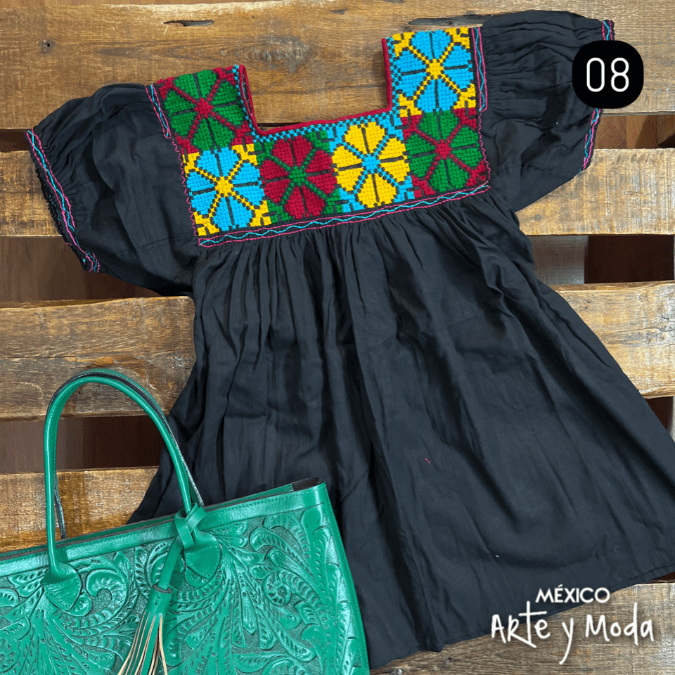 Blusa Estrella Abullonada - MÉXICO ARTE Y MODA - Blusa Bordada