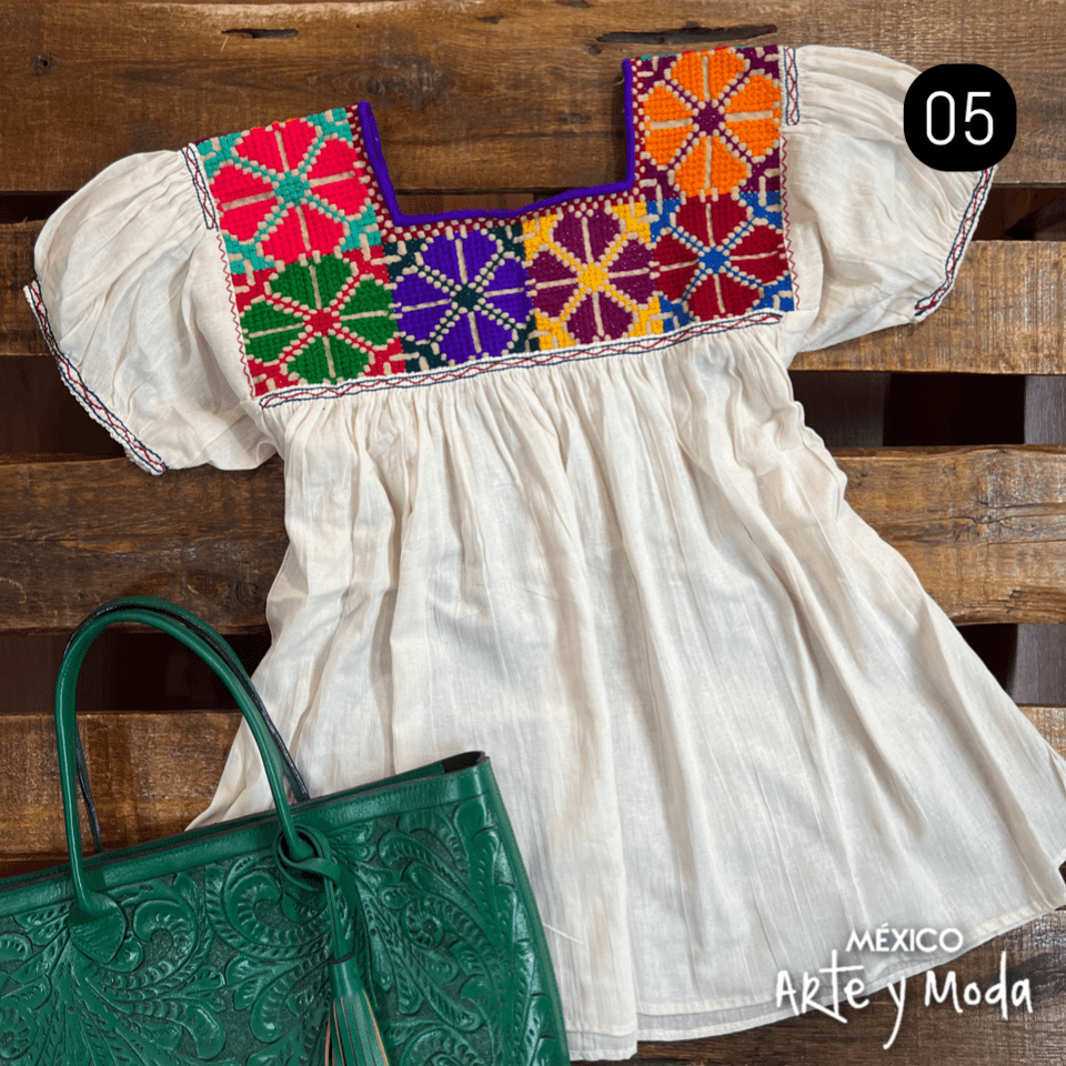 Blusa Estrella Abullonada - MÉXICO ARTE Y MODA - Blusa Bordada