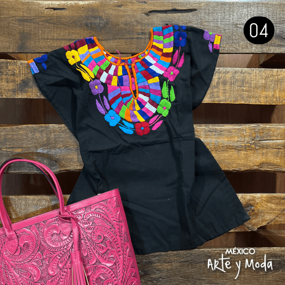 Blusa Flores Santa Martha - MÉXICO ARTE Y MODA - Blusa Bordada