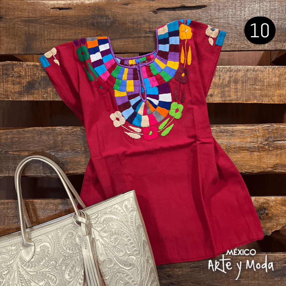 Blusa Flores Santa Martha - MÉXICO ARTE Y MODA - Blusa Bordada