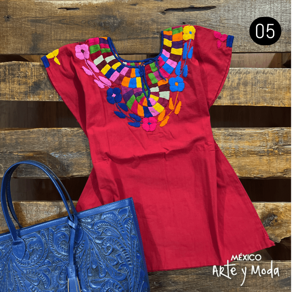 Blusa Flores Santa Martha - MÉXICO ARTE Y MODA - Blusa Bordada