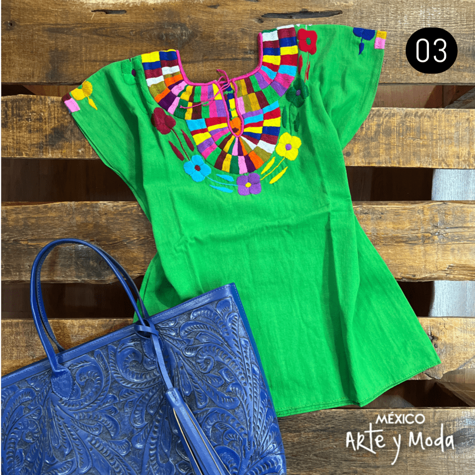 Blusa Flores Santa Martha - MÉXICO ARTE Y MODA - Blusa Bordada