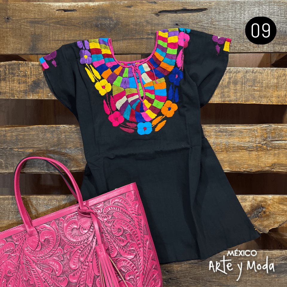 Blusa Flores Santa Martha - MÉXICO ARTE Y MODA - Blusa Bordada