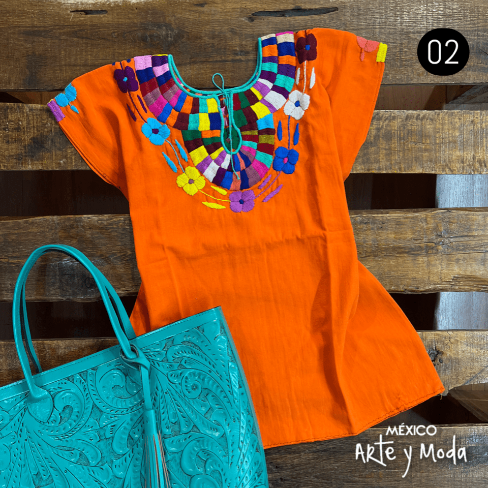 Blusa Flores Santa Martha - MÉXICO ARTE Y MODA - Blusa Bordada