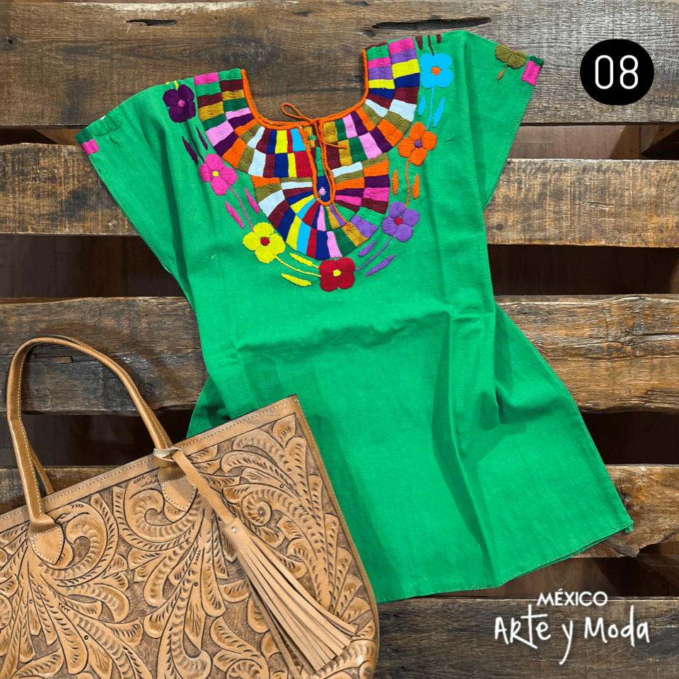 Blusa Flores Santa Martha - MÉXICO ARTE Y MODA - Blusa Bordada