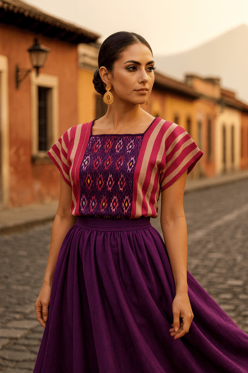 Blusa Huipil Maya San Andres - MÉXICO ARTE Y MODA - Blusa Bordada