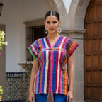 Blusa Huipil Zinac Trenzado - MÉXICO ARTE Y MODA - Blusa Bordada
