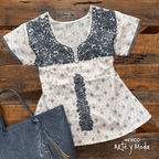 Blusa Ines Estampada - MÉXICO ARTE Y MODA - Blusa Bordada