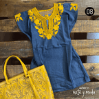 Blusa JolXic Mezclilla - MÉXICO ARTE Y MODA - Blusa Bordada