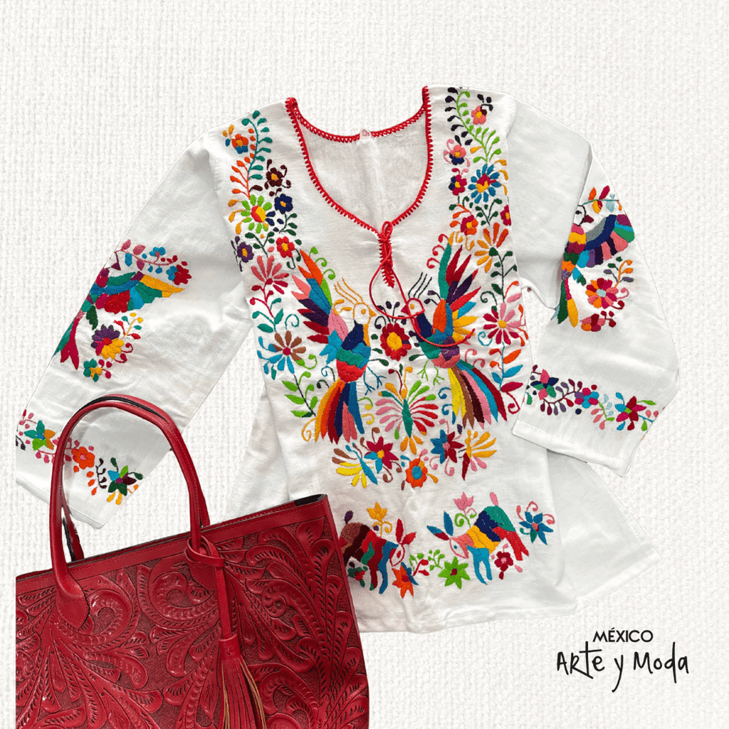 Blusa Memorias de Tenango - MÉXICO ARTE Y MODA - Blusa Bordada