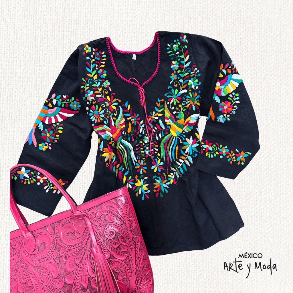 Blusa Memorias de Tenango - MÉXICO ARTE Y MODA - Blusa Bordada