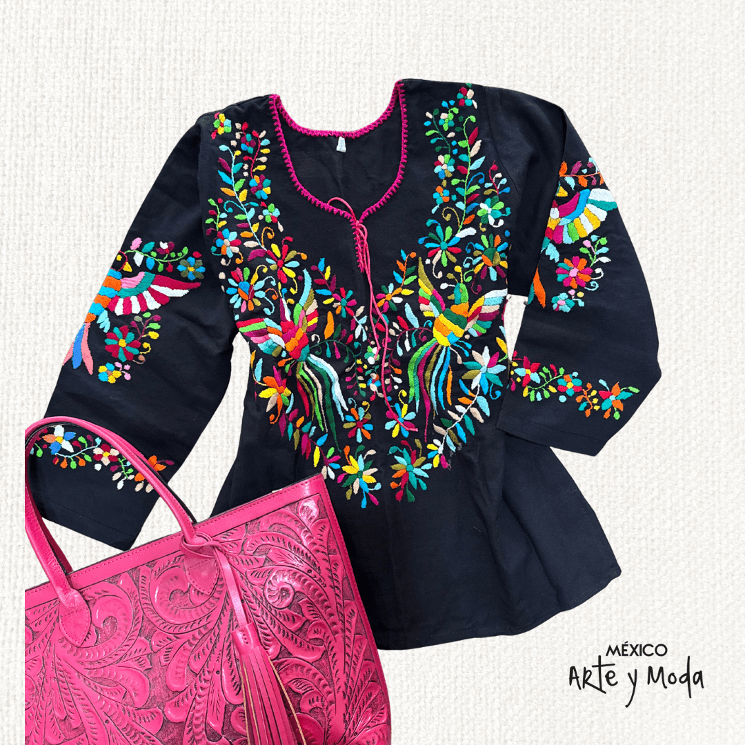 Blusa Memorias de Tenango - MÉXICO ARTE Y MODA - Blusa Bordada