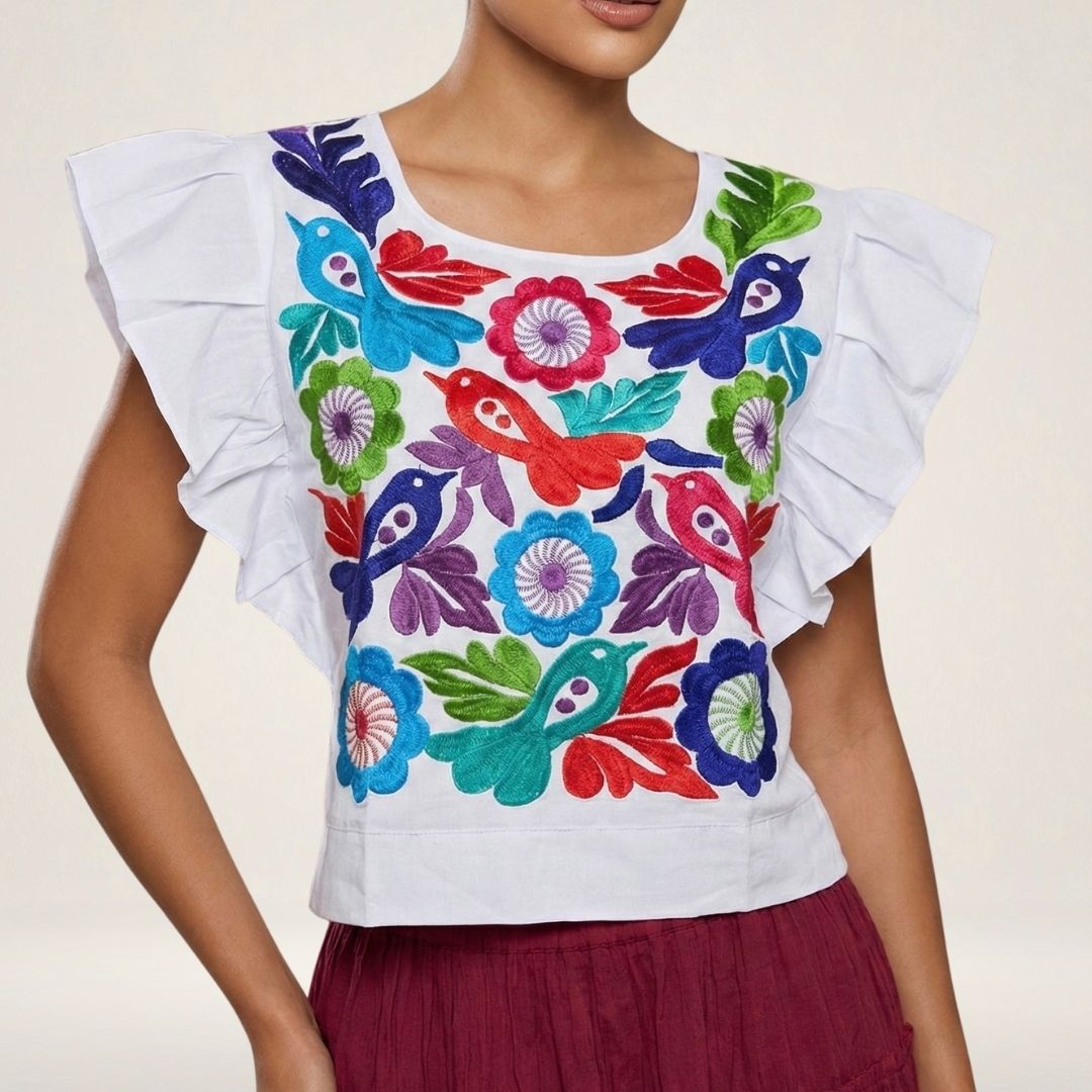 Blusa Mestiza Alto Brillo | Manta Premium de Ajuste Versátil