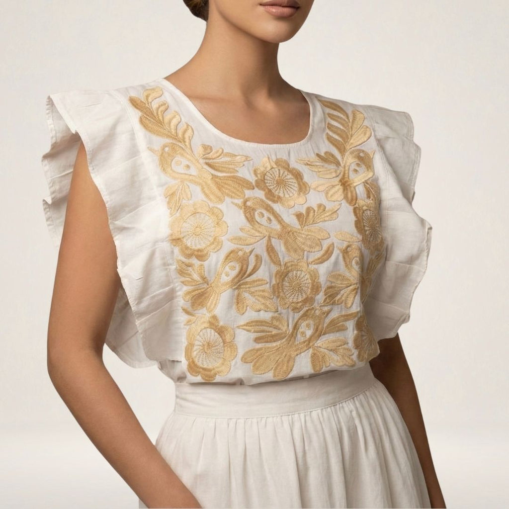 Blusa Mestiza Alto Brillo | Manta Premium de Ajuste Versátil