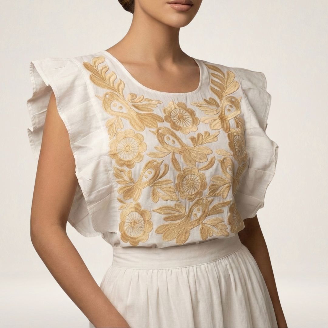 Blusa Mestiza Alto Brillo | Manta Premium de Ajuste Versátil