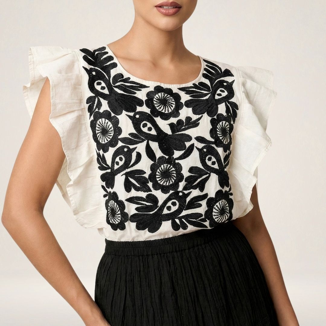 Blusa Mestiza Alto Brillo | Manta Premium de Ajuste Versátil