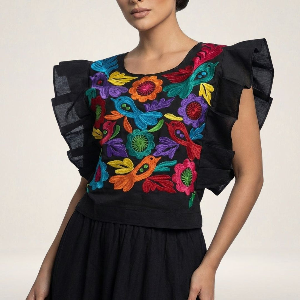 Blusa Mestiza Alto Brillo | Manta Premium de Ajuste Versátil