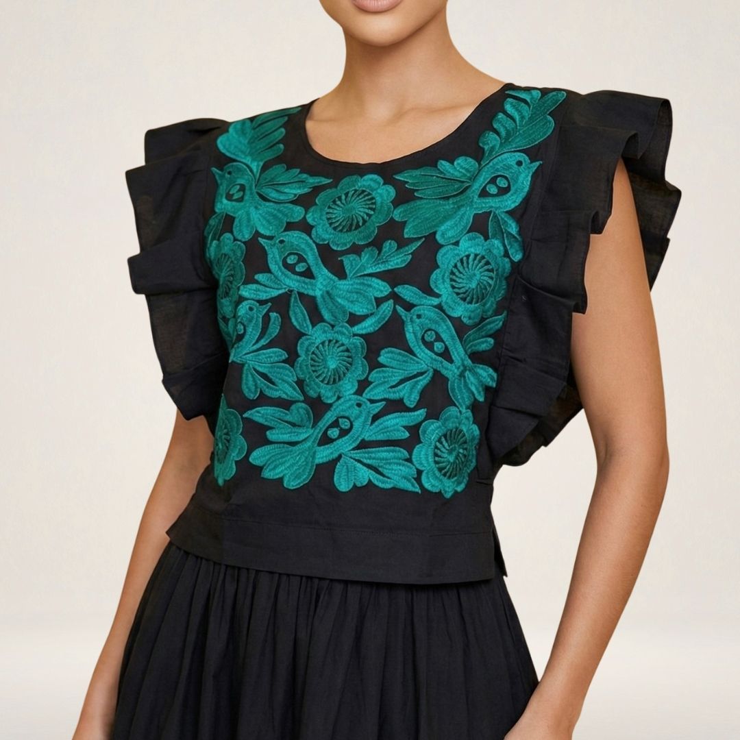 Blusa Mestiza Alto Brillo | Manta Premium de Ajuste Versátil