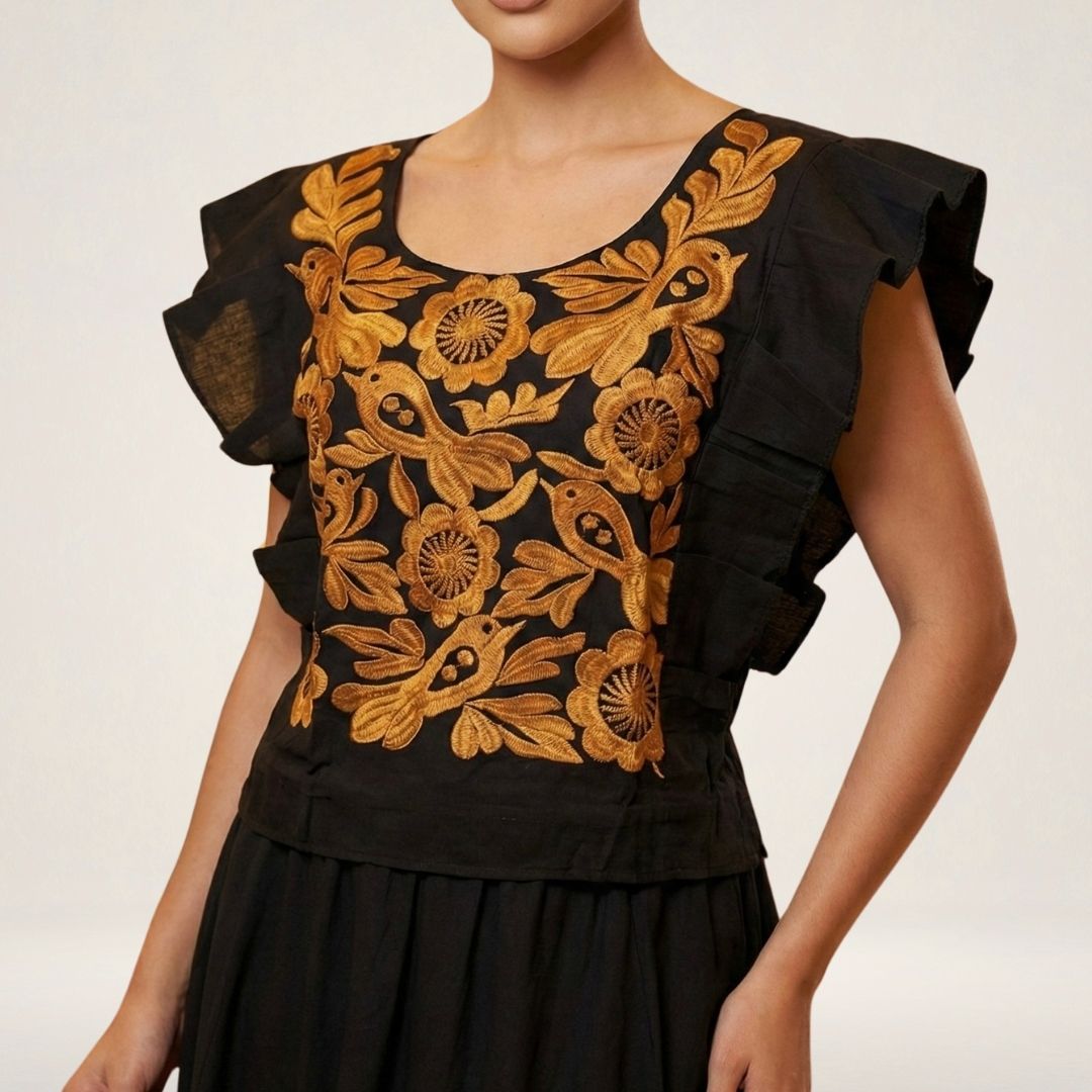 Blusa Mestiza Alto Brillo | Manta Premium de Ajuste Versátil