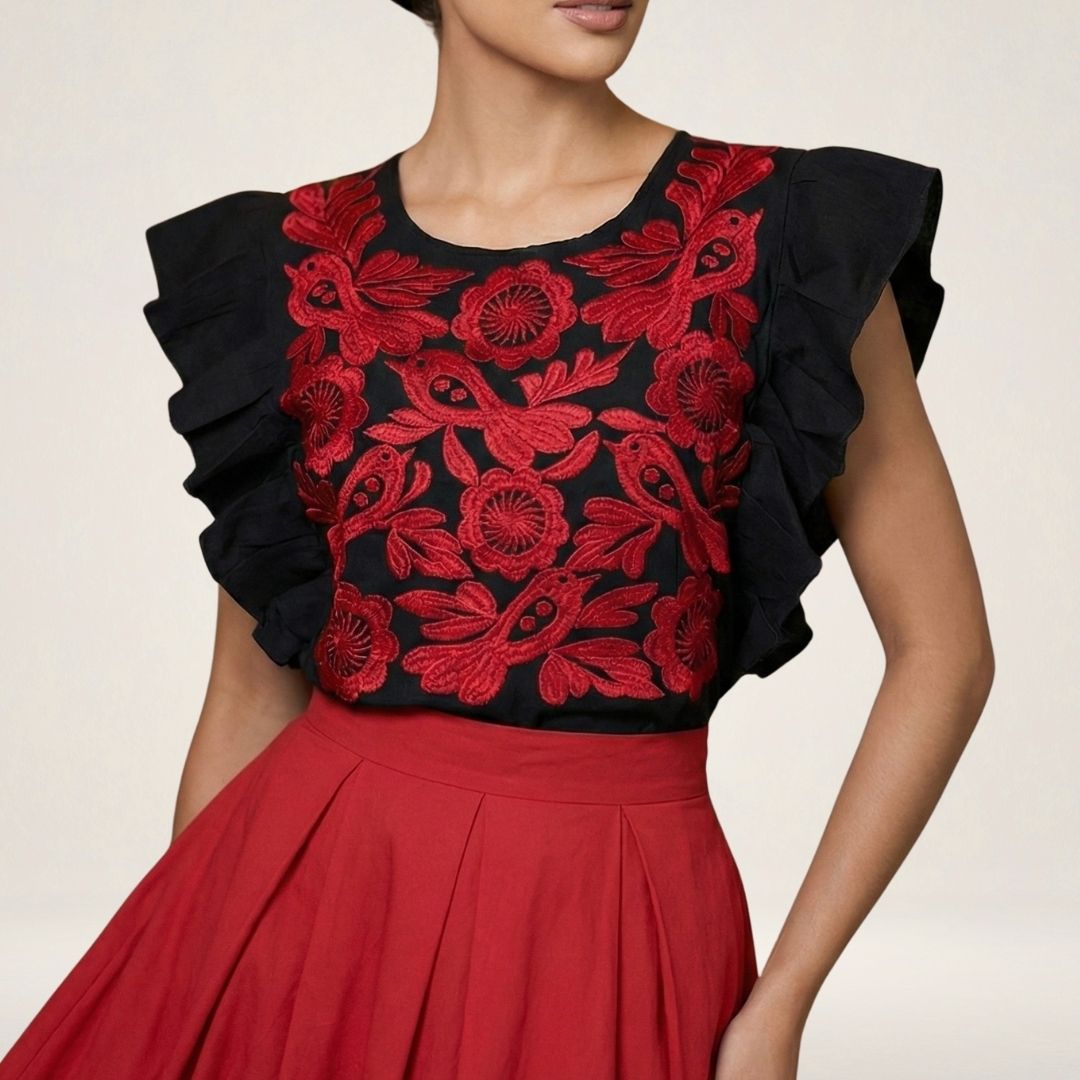 Blusa Mestiza Alto Brillo | Manta Premium de Ajuste Versátil