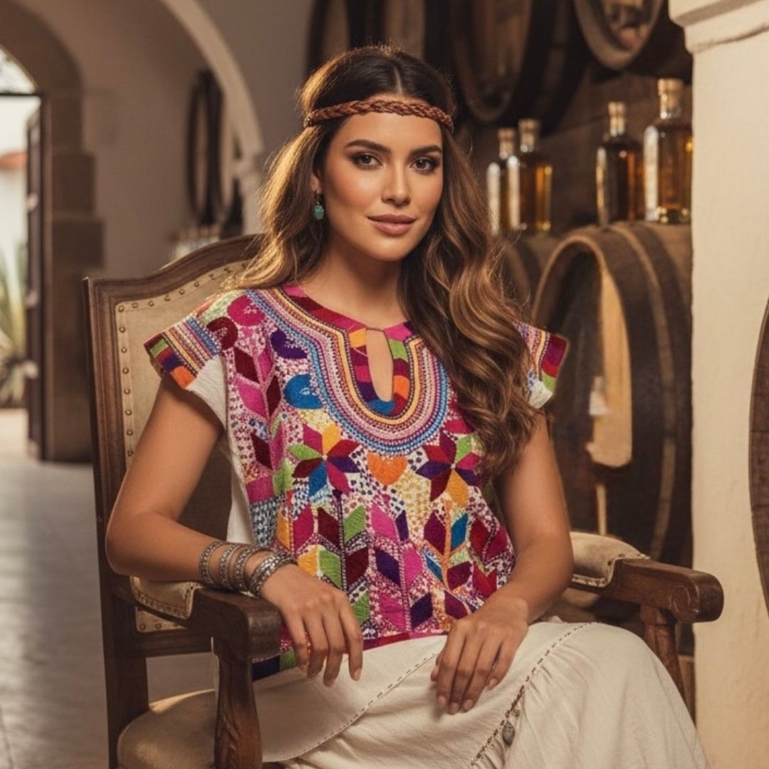 Blusa Milpa - MÉXICO ARTE Y MODA - Blusa Bordada