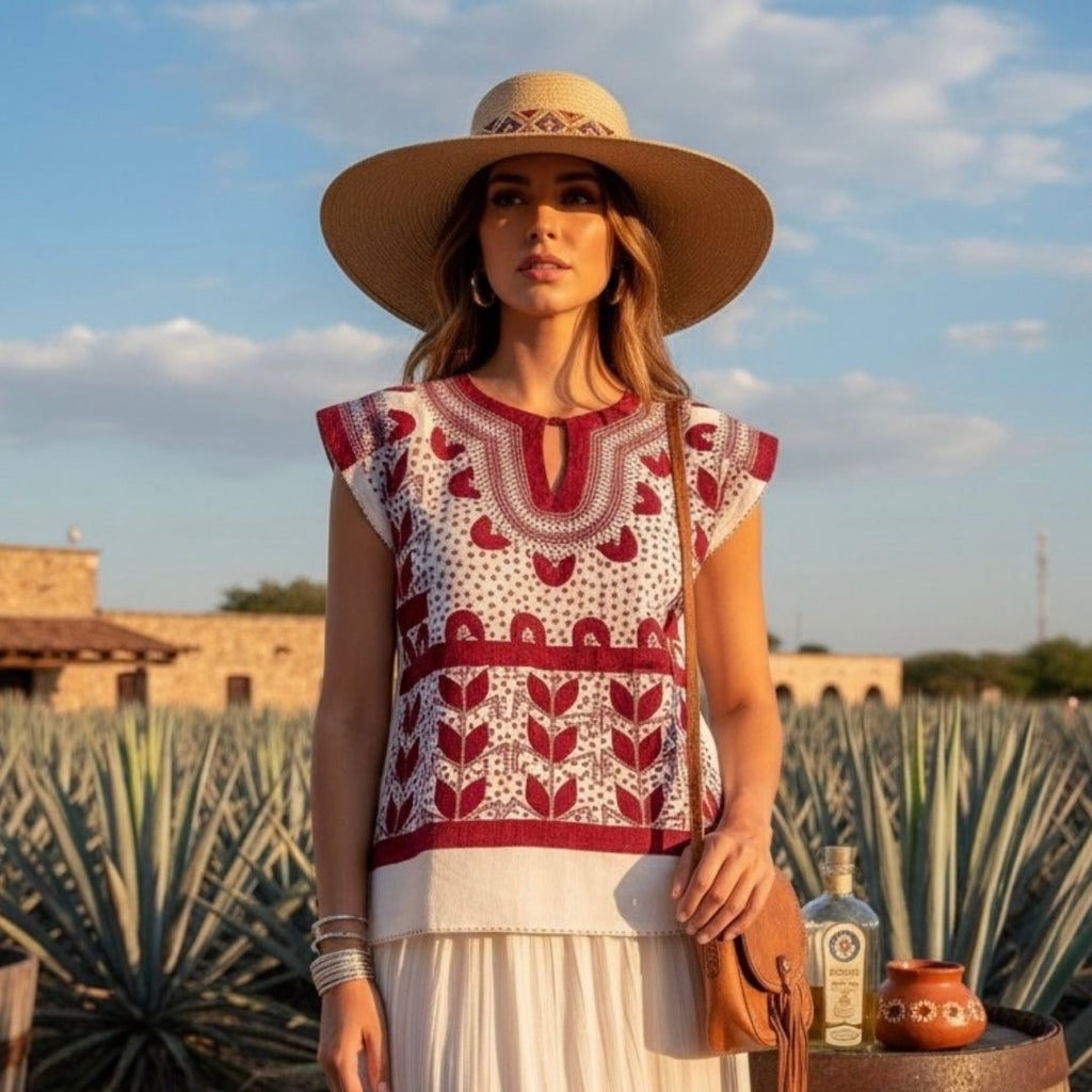 Blusa Milpa - MÉXICO ARTE Y MODA - Blusa Bordada