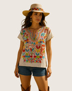 Blusa Milpa - MÉXICO ARTE Y MODA - Blusa Bordada