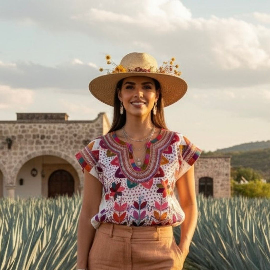 Blusa Milpa - MÉXICO ARTE Y MODA - Blusa Bordada