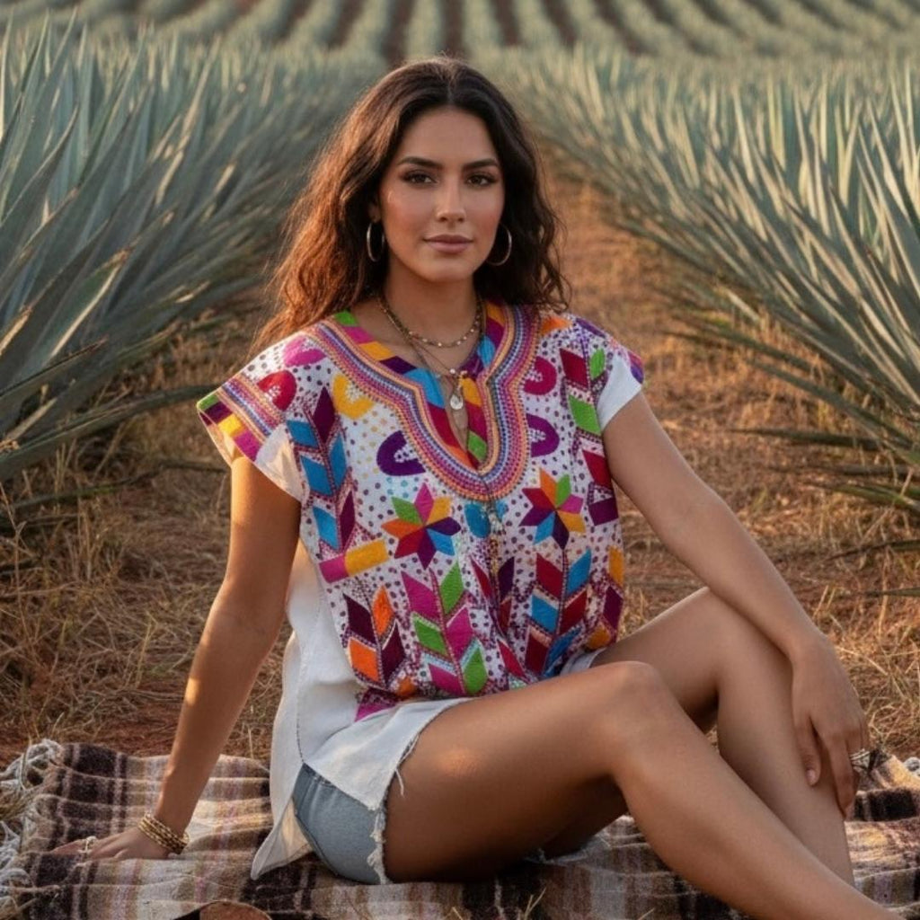 Blusa Milpa - MÉXICO ARTE Y MODA - Blusa Bordada
