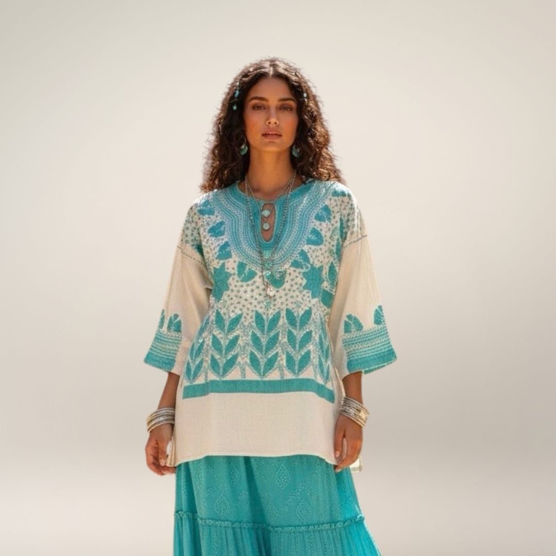 Blusa Milpa Bohemia | Bordado a mano - MÉXICO ARTE Y MODA - Blusa Bordada