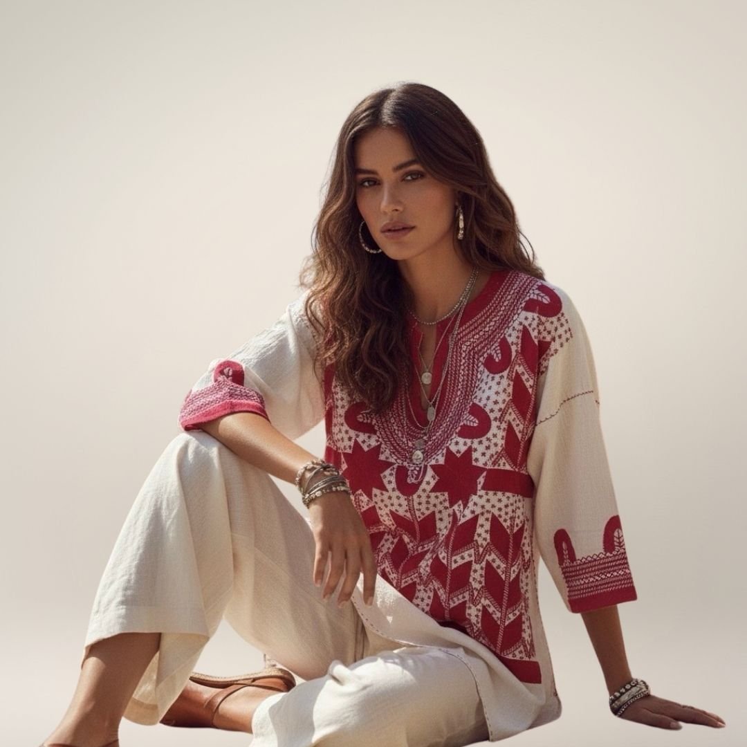 Blusa Milpa Bohemia | Bordado a mano - MÉXICO ARTE Y MODA - Blusa Bordada