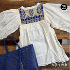 Blusa Murcielago San Andres - MÉXICO ARTE Y MODA - Blusa Bordada