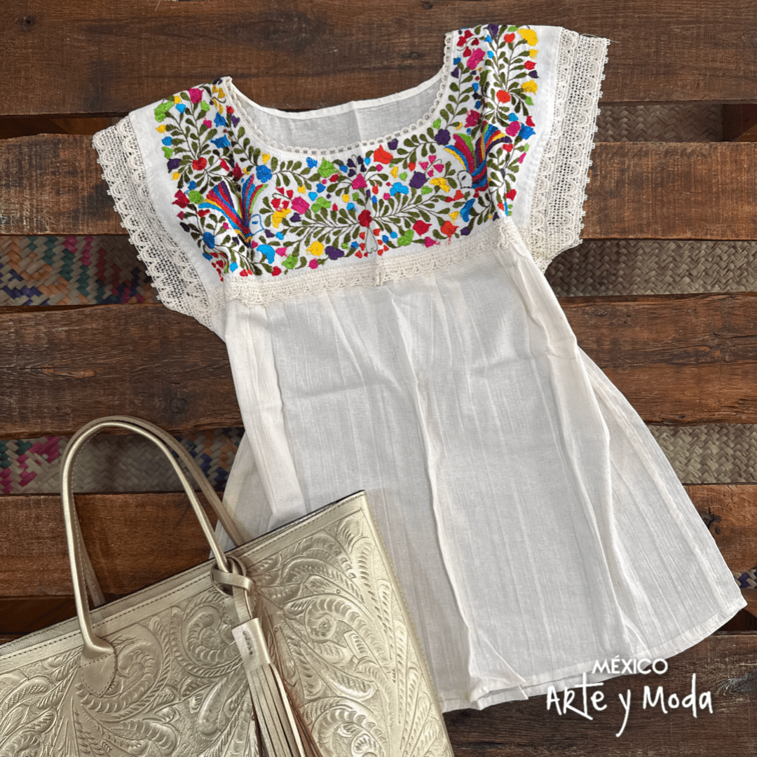 Blusa Paloma Manta - MÉXICO ARTE Y MODA - Blusa Bordada