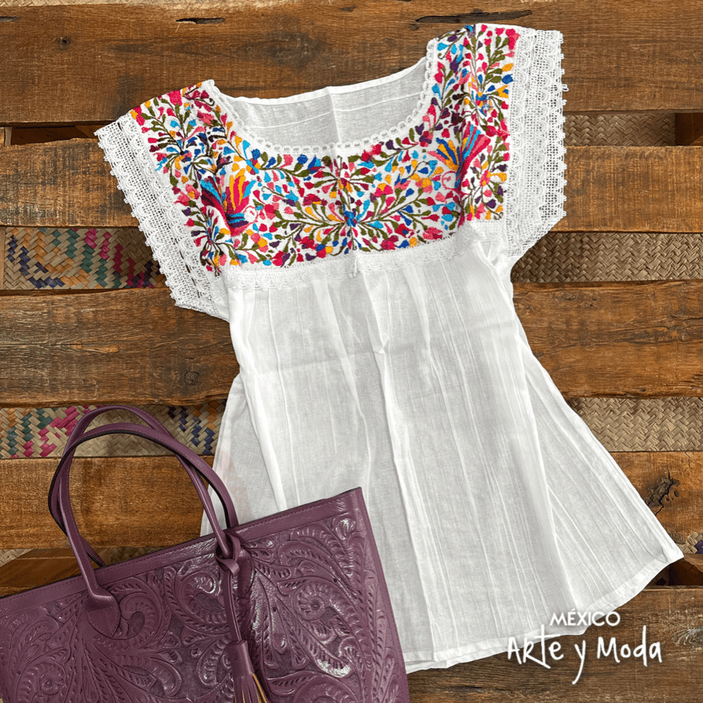 Blusa Paloma Manta - MÉXICO ARTE Y MODA - Blusa Bordada
