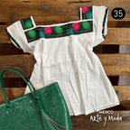 Blusa Punto de Cruz - MÉXICO ARTE Y MODA - Blusa Bordada