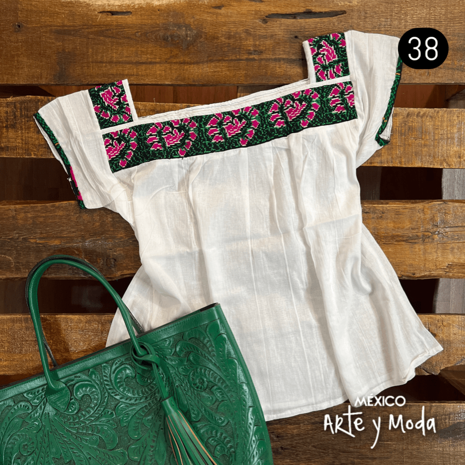 Blusa Punto de Cruz - MÉXICO ARTE Y MODA - Blusa Bordada