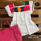 Blusa Punto de Cruz - MÉXICO ARTE Y MODA - Blusa Bordada