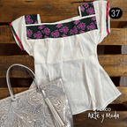 Blusa Punto de Cruz - MÉXICO ARTE Y MODA - Blusa Bordada